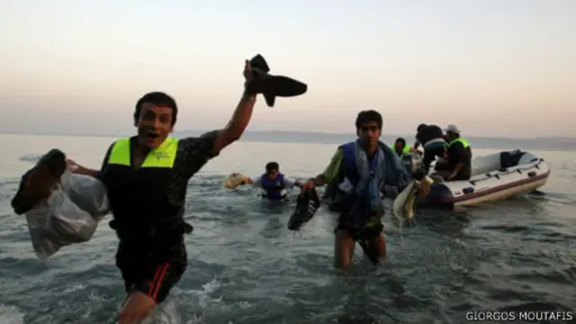 Refugiados sirios en Grecia