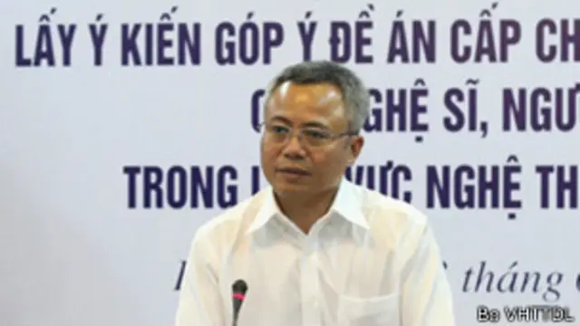 Ông Nguyễn Đăng Chương nói chứng chỉ hành nghề nhằm 'góp phần nâng cao đạo đức nghề nghiệp cho các nghệ sỹ'