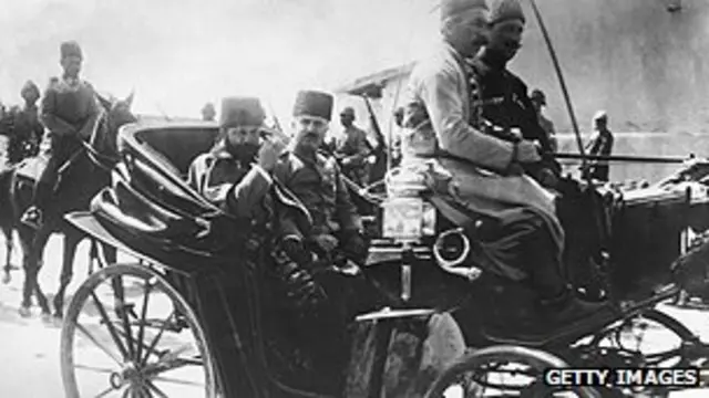 Gobernador otomano de Siria, Jamal Pasha, en 1917