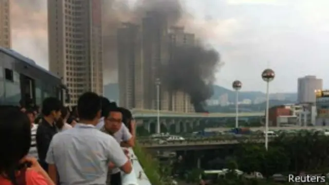 Пожар в автобусе