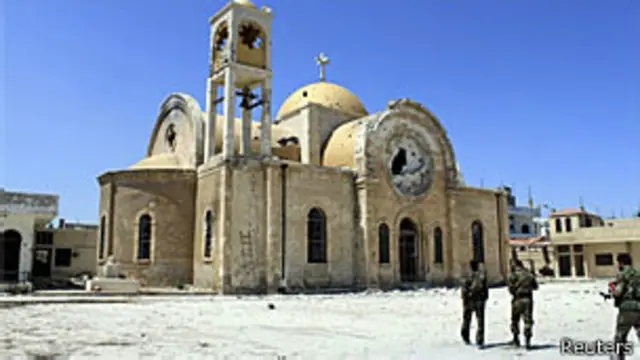 شهروندان سوریه با اعتقادات مذهبی مختلف، در کنار یکدیگر در قصیر زندگی می کردند