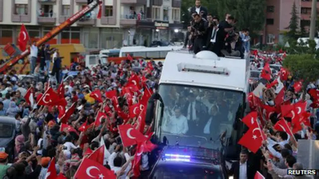Ankarada Erdoğan dəstəkçilərinin yürüşü