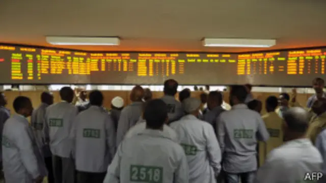 Bolsa de Commodity em Addis Abeba (Foto AFP)