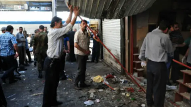 دمشق کے اس ہی علاقے میں چھ ہفتے قبل بھی دھماکے ہوئے تھے