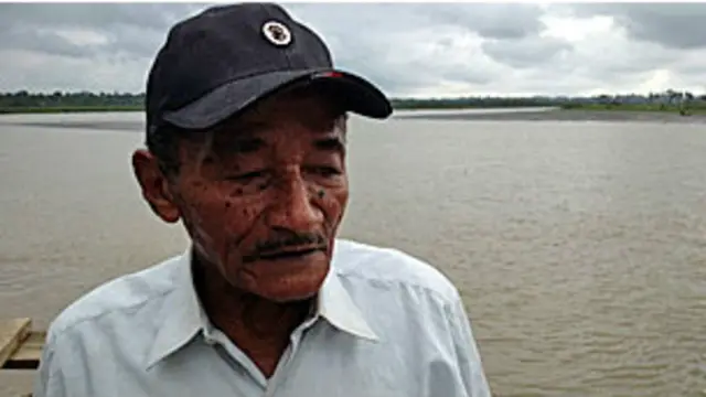 Angel Segundo Hernandez, o "pescador de mortos" (Crédito: Arturo Wallace/BBC Mundo)
