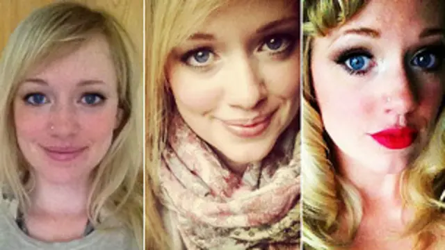 три фотографии одной девушки