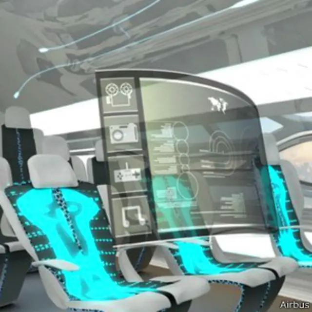 Asientos de prototipo de avión de Airbus