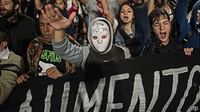 Protestas en Sao Paulo