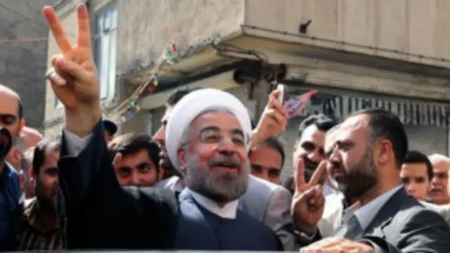 حسن روحانی اب تک گنے گئے ووٹوں کی بنیاد پر سب سے آگے ہیں