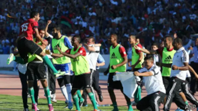 فرحة لاعبي ليبيا