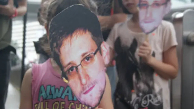 香港斯諾登 遊行