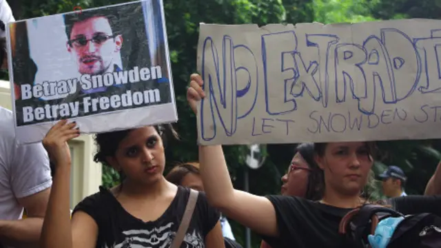 香港團體聲援斯諾登遊行(15/6/2013)