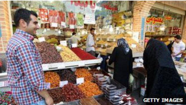 mercado no Irã (Getty Images)
