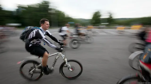 Парад велосипедистов в Москве