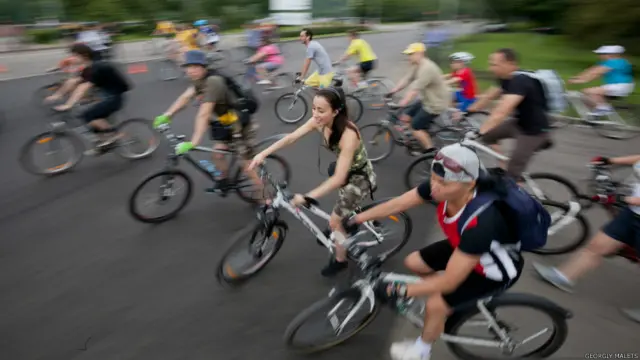 Парад велосипедистов в Москве