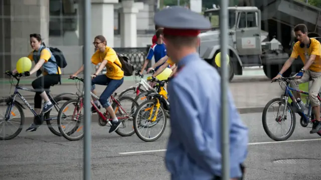 Парад велосипедистов в Москве