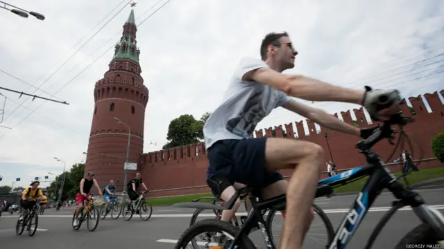 Парад велосипедистов в Москве