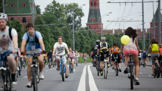 Парад велосипедистов в Москве