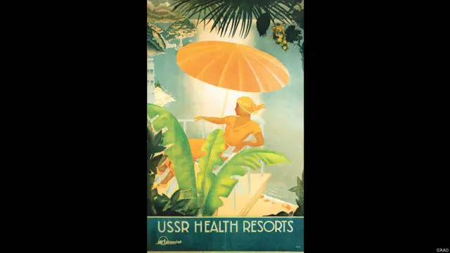 Плакат Марии Нестеровой, посвященный курортам СССР.