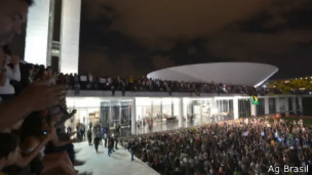 Protesto em Brasília. ABr