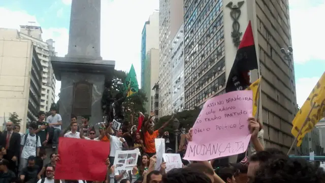 Em Belo Horizonte, Pedro Gaio fotografou a manifestação na praça 7jogo das mines esporte da sortesetembro.