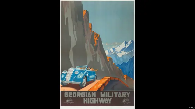 Плакат Александра Житомирского "Военно-Грузинская дорога"