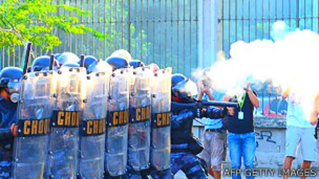 Protestas en Brasil durante la Copa de Confederaciones