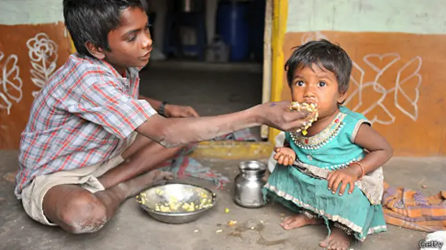 Niños en India