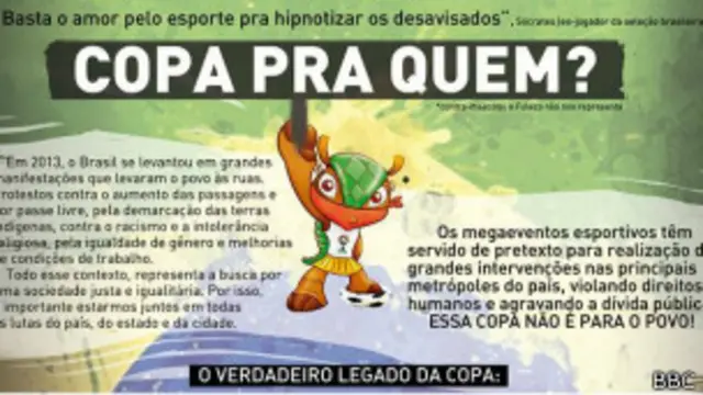 Panfleto produzido por ativistas