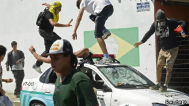 Протестующие в Форталезе