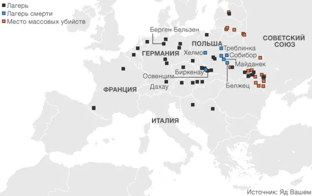 Нацистские концентрационные лагеря в Европе