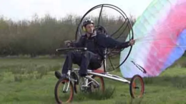 Bicicleta voadora Paravelo. Foto: Divulgação/BBC