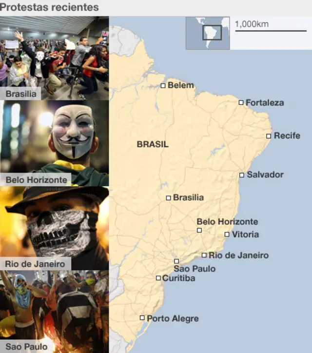 Las protestas en Brasil