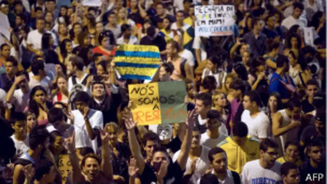 Protestos em Niterói, nesta semana (AFP)