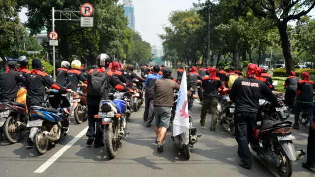 Pendemo di Jakarta