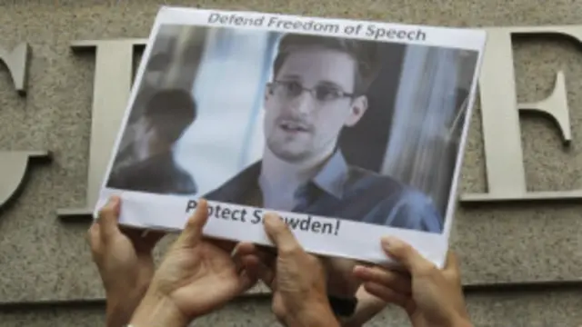 香港支持斯諾登遊行