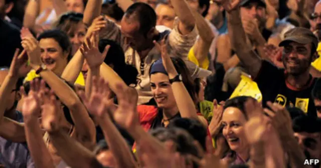 Protesto na Espanha. Crédito: AFP