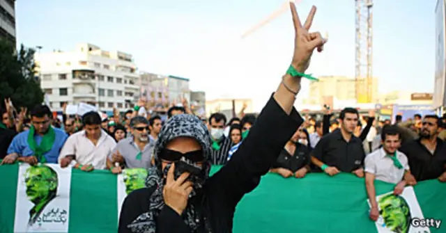 Protesto no Irã em 2009 (Getty Images)
