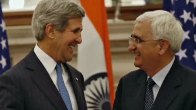 जॉन कैरी और सलमान खुर्शीद ने एक साझा प्रेस कांफ्रेंस को भी संबोधित किया