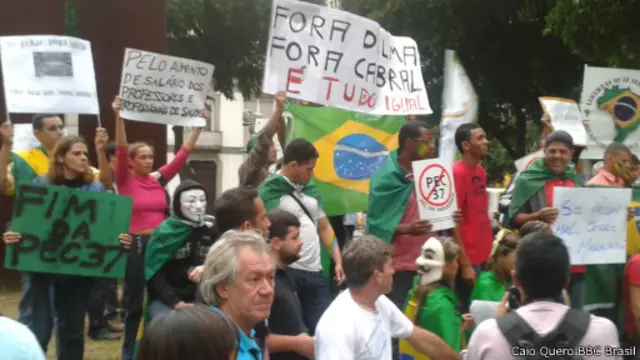 Protesto desta segunda-feira no Rio
