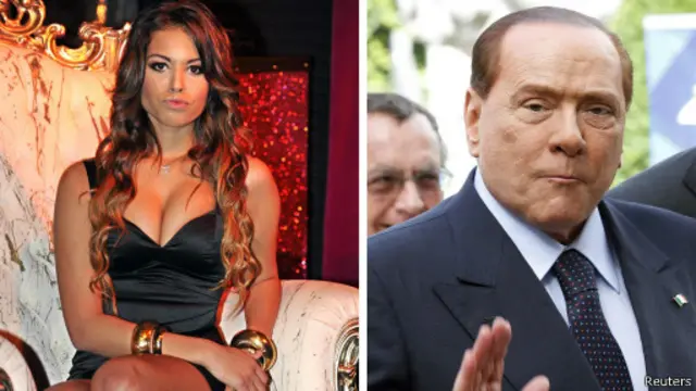 Кариме Махруг и Сильвио Берлускони 