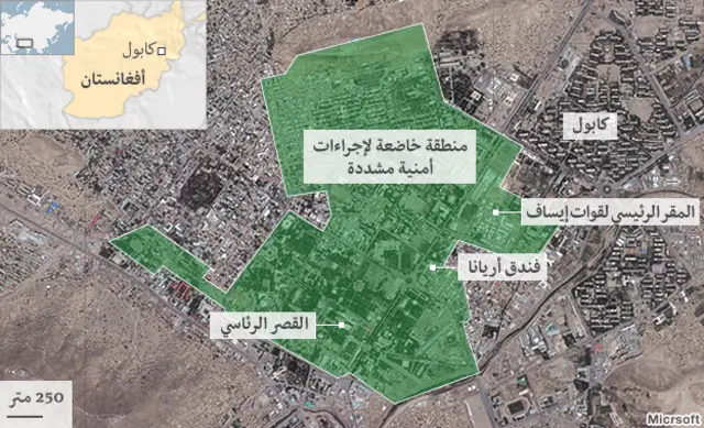 مخطط موقع القصر الرئاسي - كابول