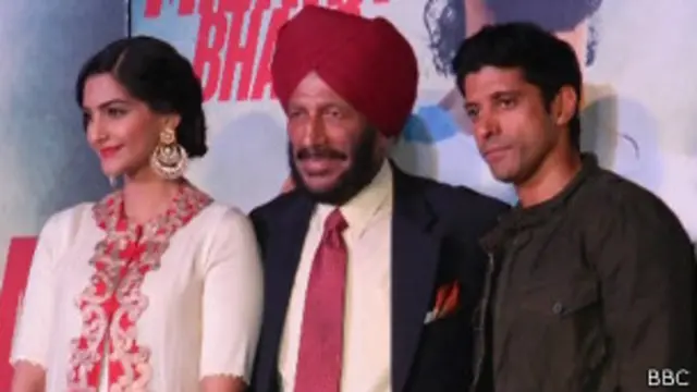 सोनम कपूर, मिल्खा सिंह और फ़रहान अख़्तर