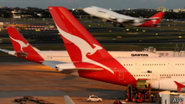 Qantas airplane, afp