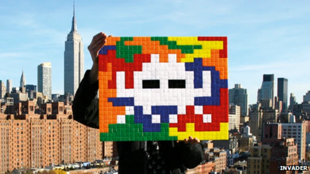 Obra de Invader, artista callejero