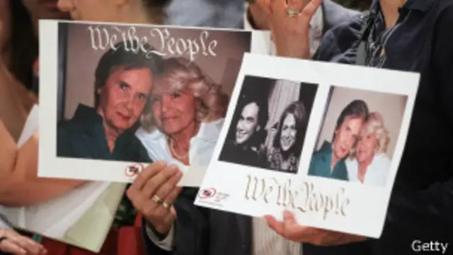 Edith Windsor e a mulher | Foto: Getty