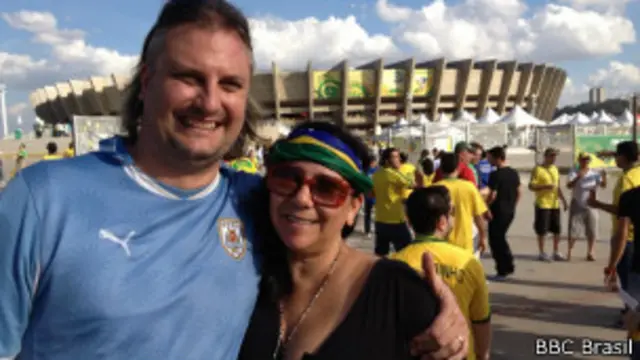 Uruguaio Jorge Fagundes veio de Porto Alegre para assistir a sua seleção