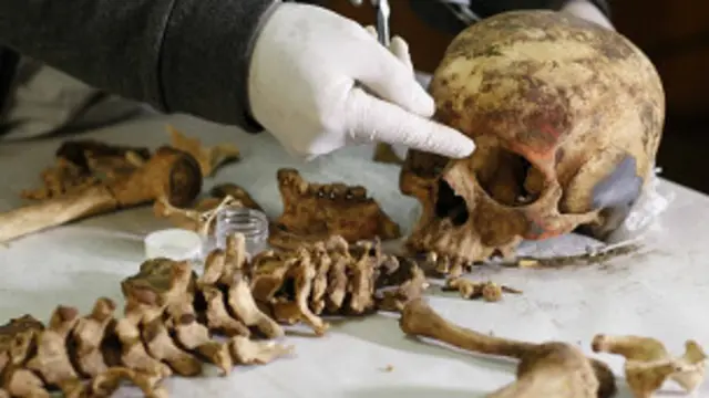 مومياء في المقبرة