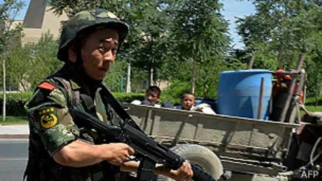 Control policial en Xinjiang