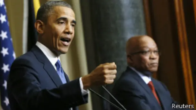 التقي أوباما زوما في بريتوريا. 